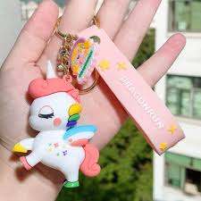 Unicorn Rubber Keychain