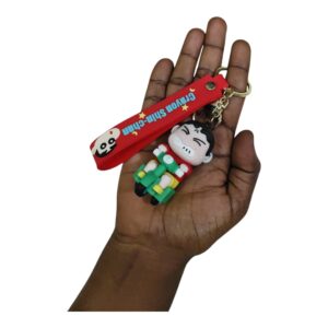 Cycling Shinchan Rubber Keychain